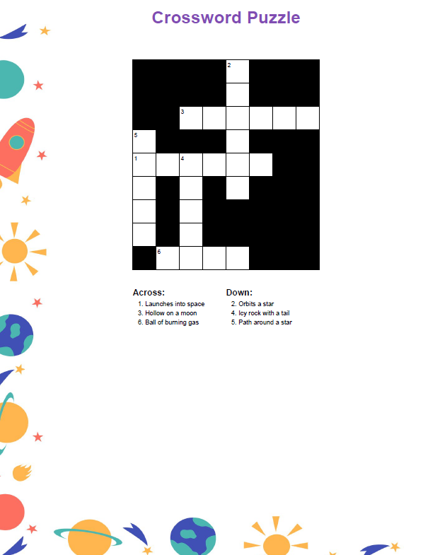 Space Explorer activity pack