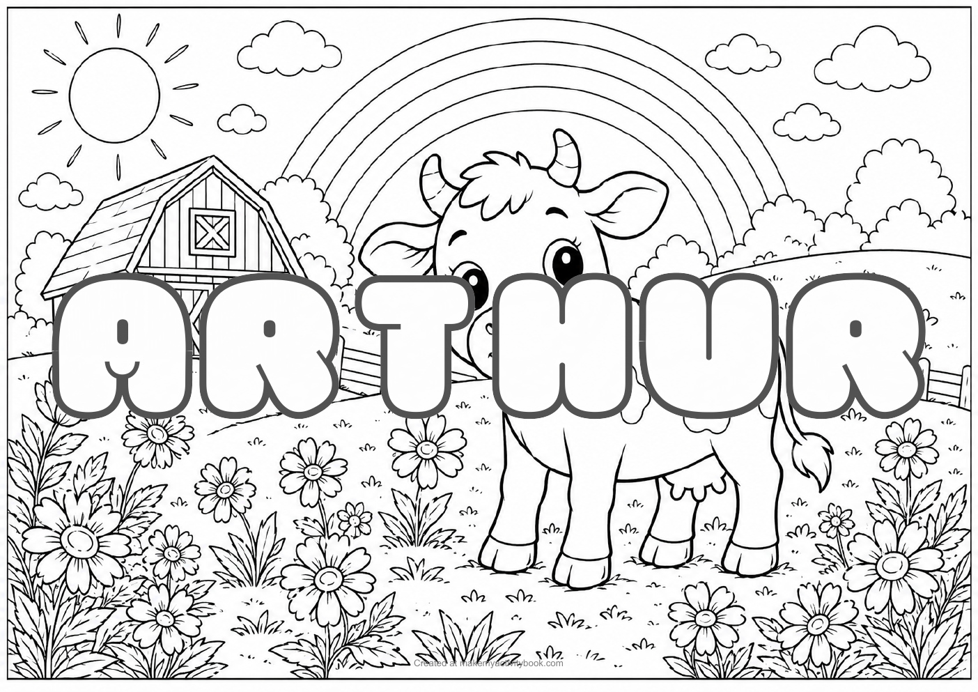 Arthur farm colouring sheet