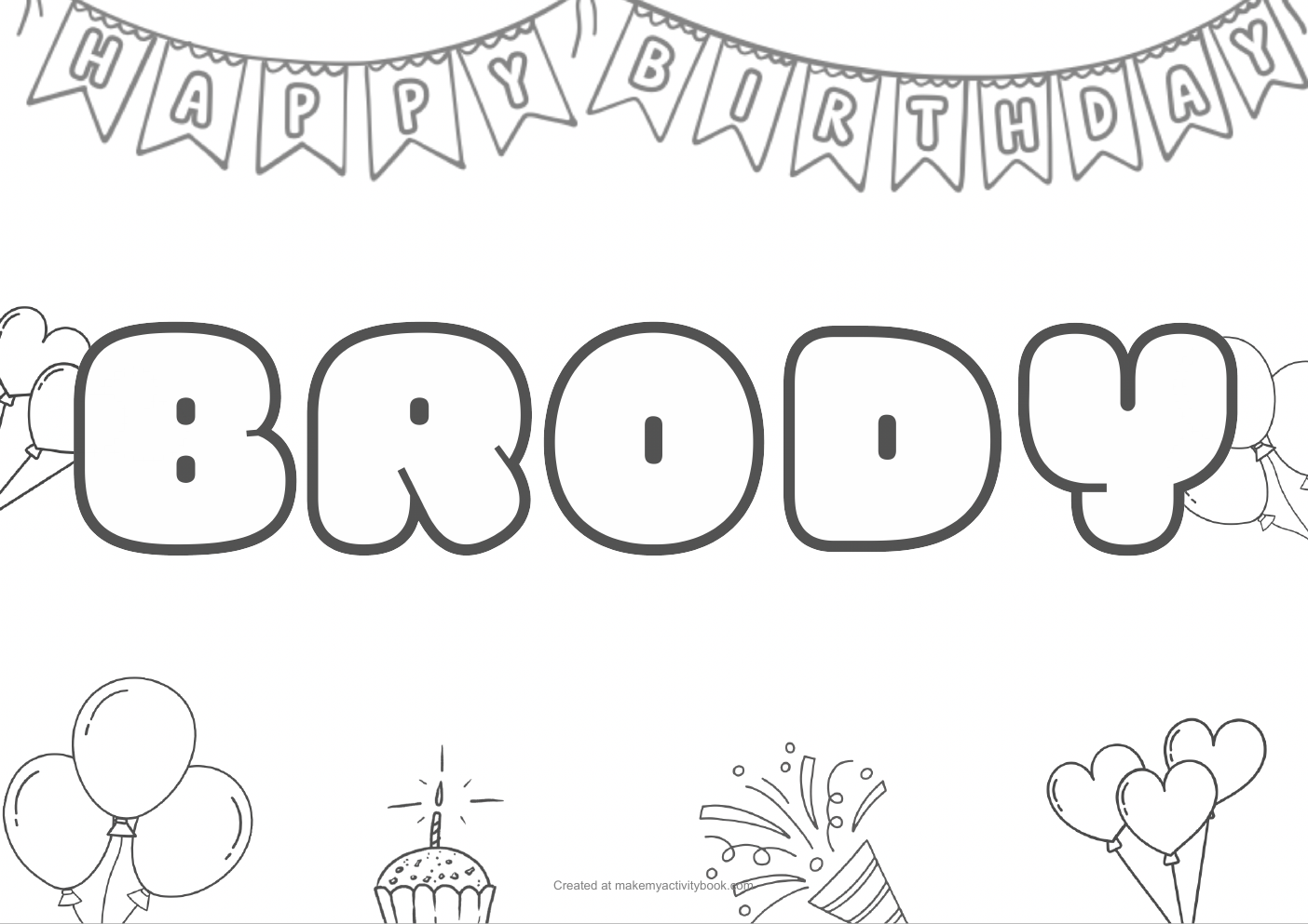 Brody birthday colouring sheet