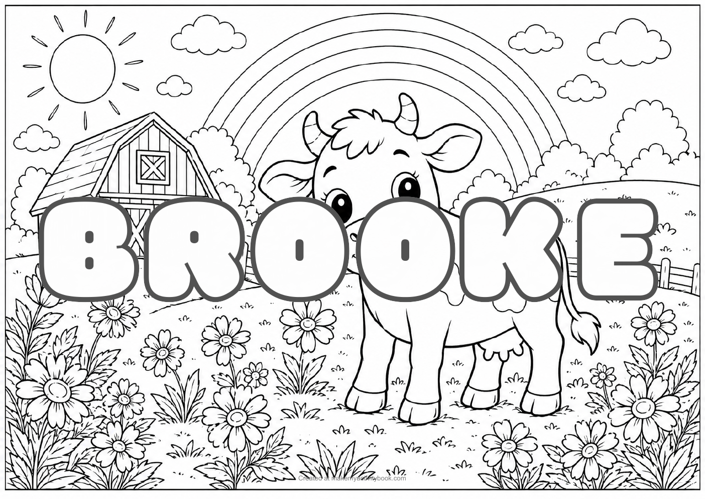Brooke farm colouring sheet