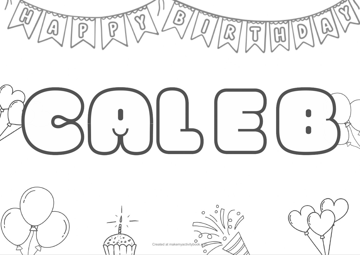 Caleb birthday colouring sheet