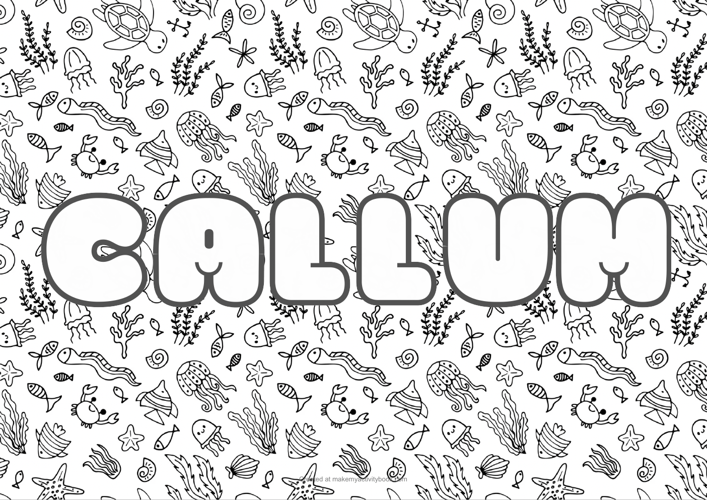 Callum sea colouring sheet