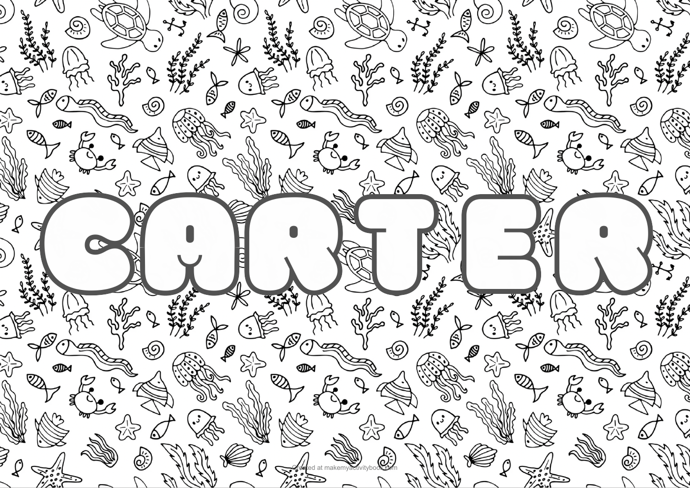 Carter sea colouring sheet