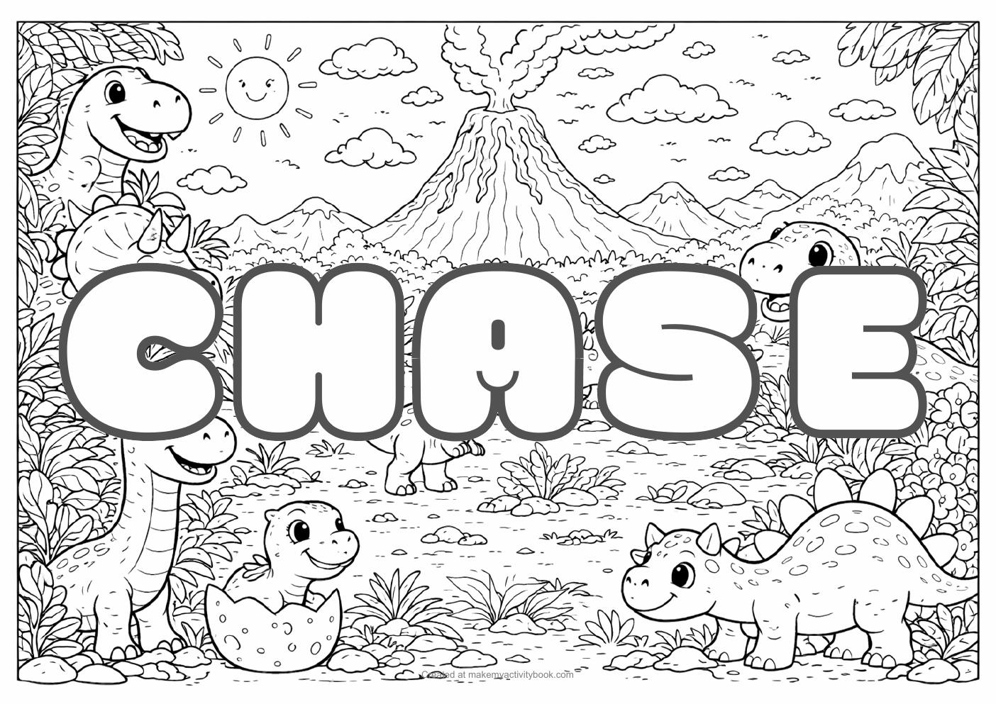 Chase dinosaur colouring sheet