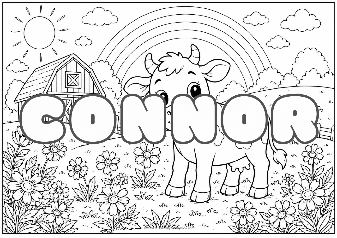 Connor farm colouring sheet