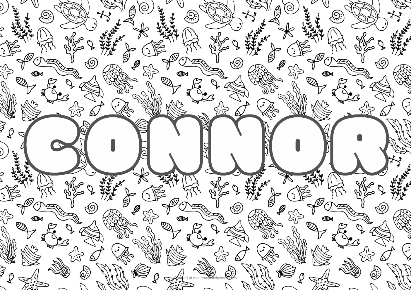 Connor sea colouring sheet