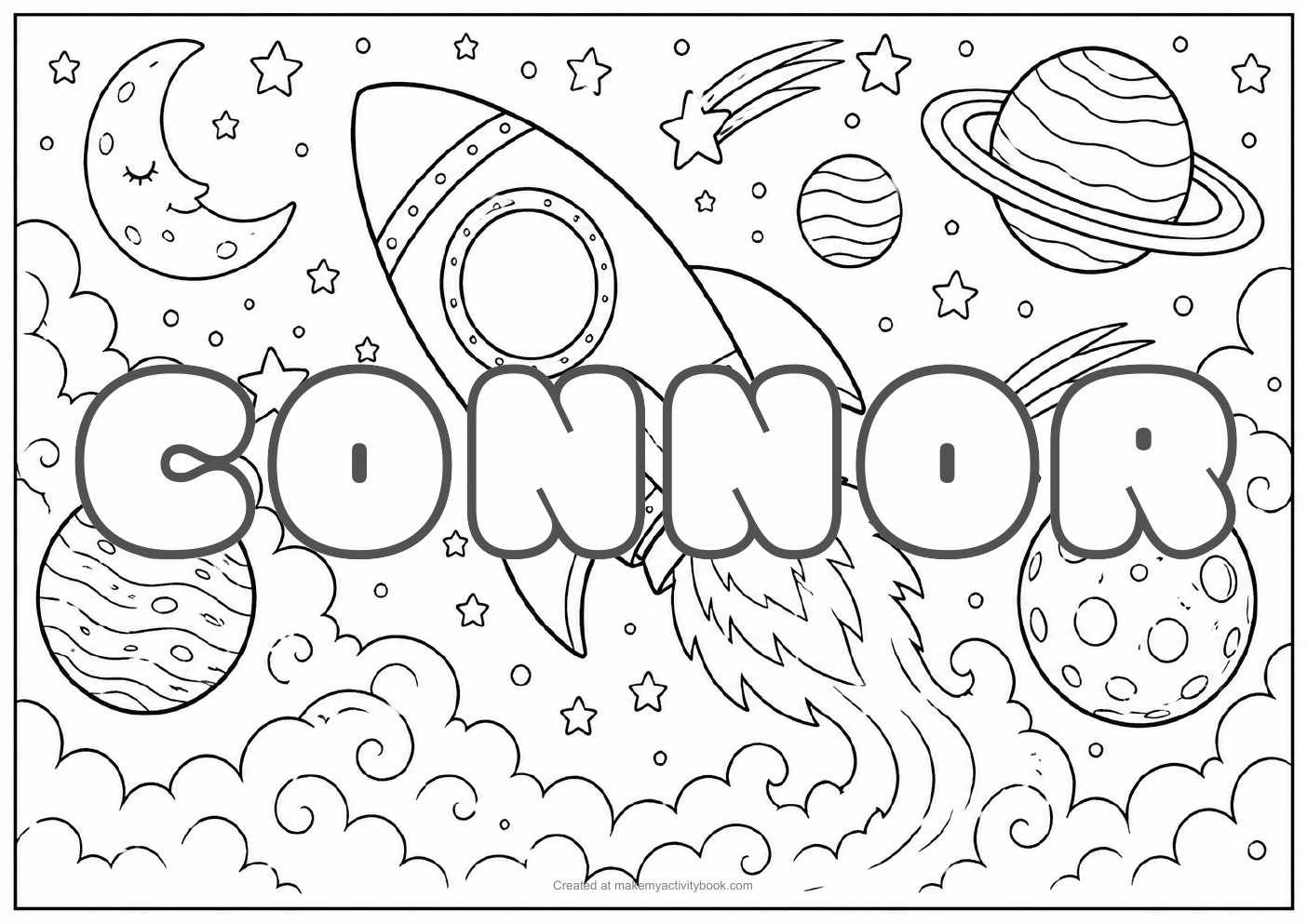 Connor space colouring sheet