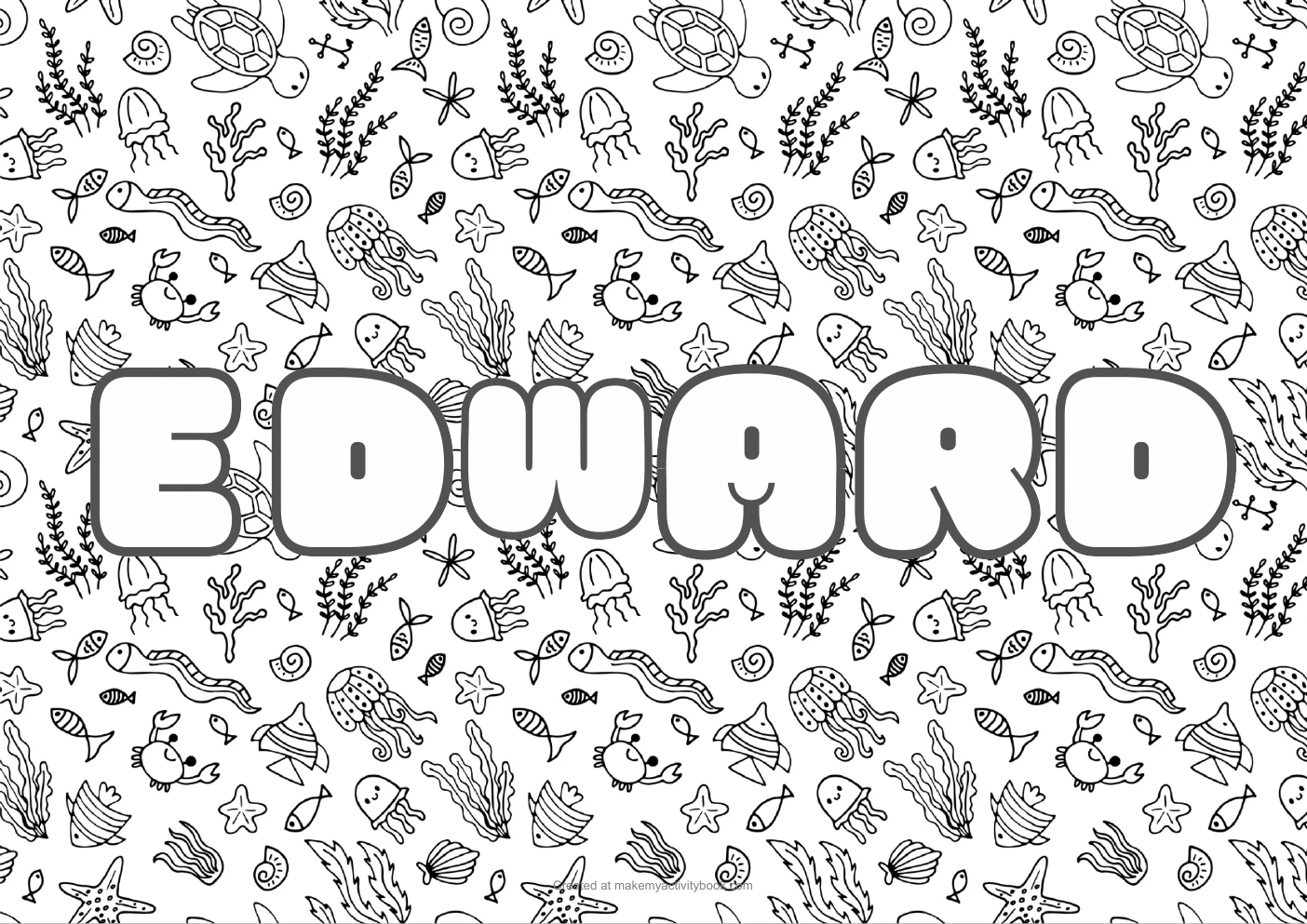 Edward sea colouring sheet
