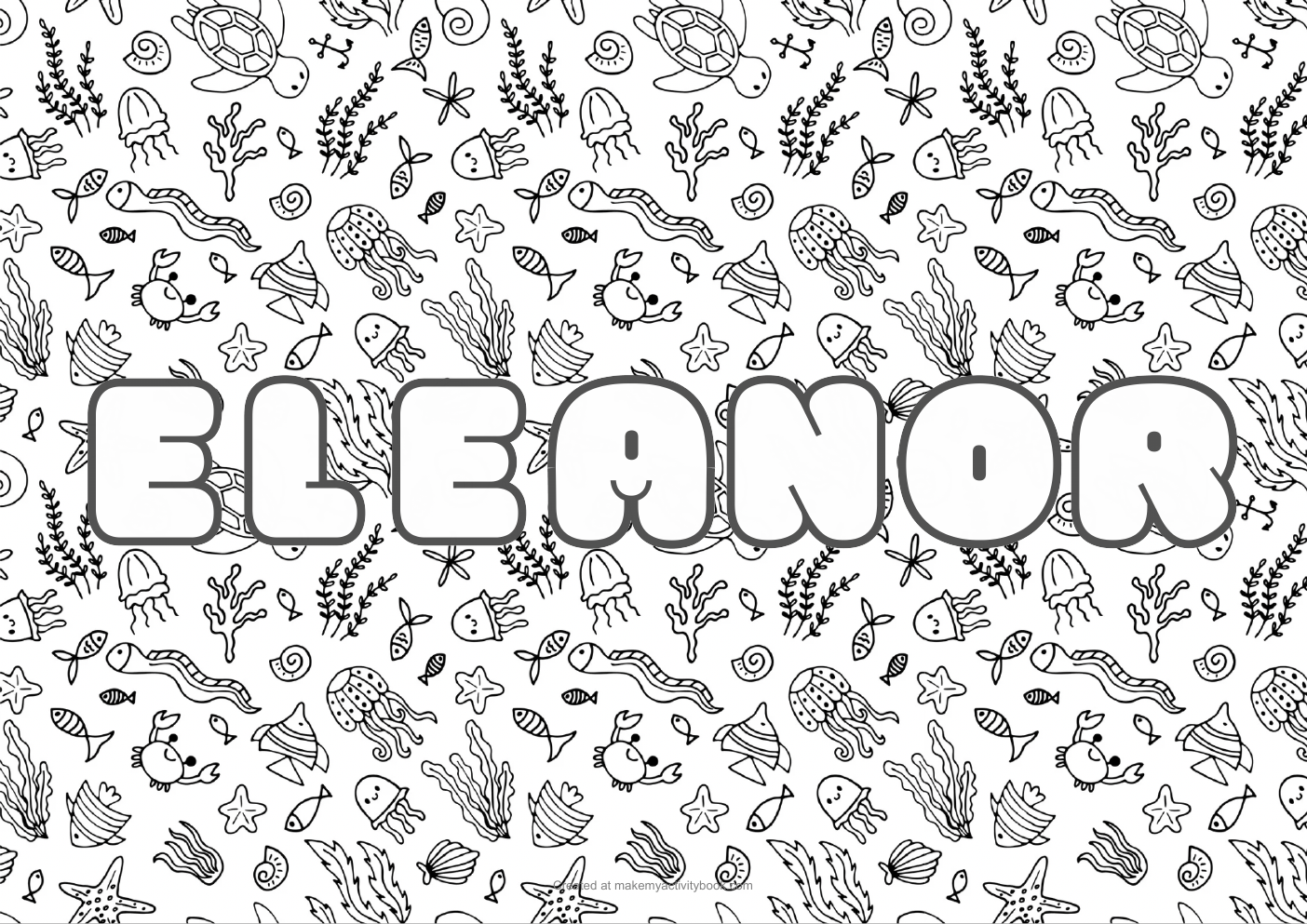 Eleanor sea colouring sheet