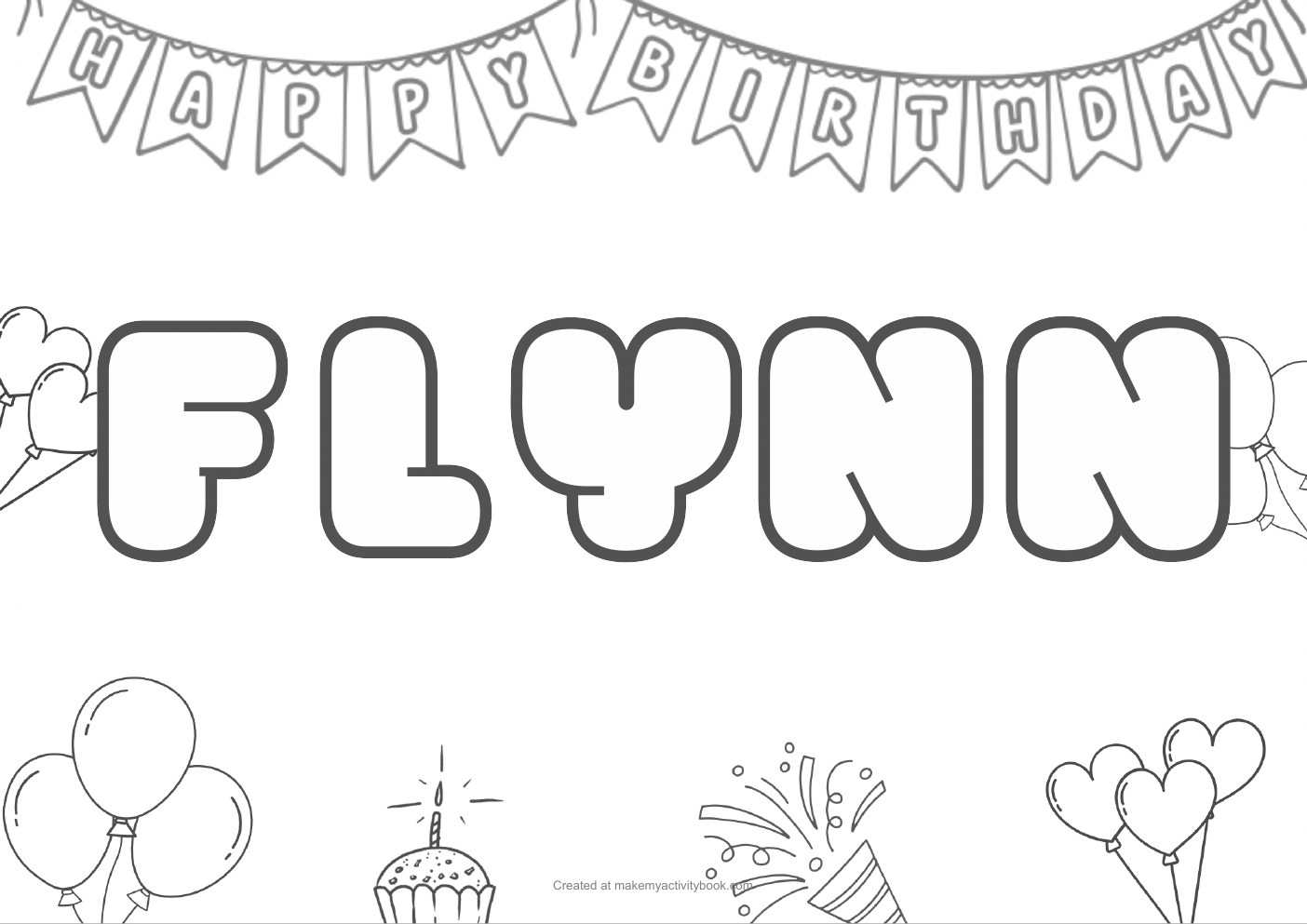 Flynn birthday colouring sheet