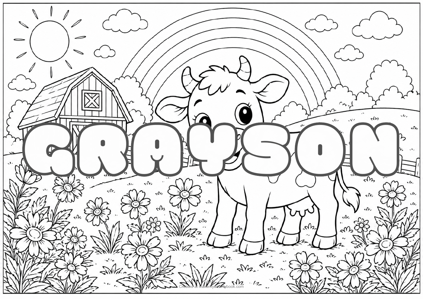 Grayson farm colouring sheet