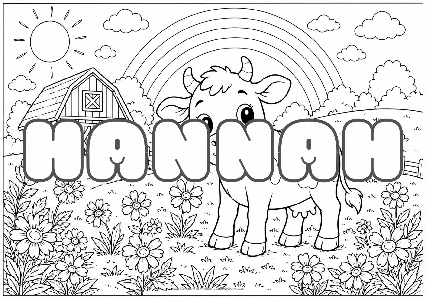 Hannah farm colouring sheet