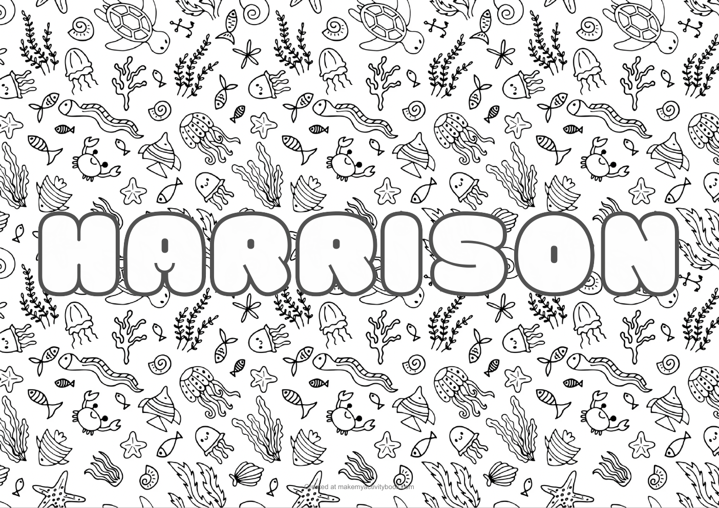 Harrison sea colouring sheet