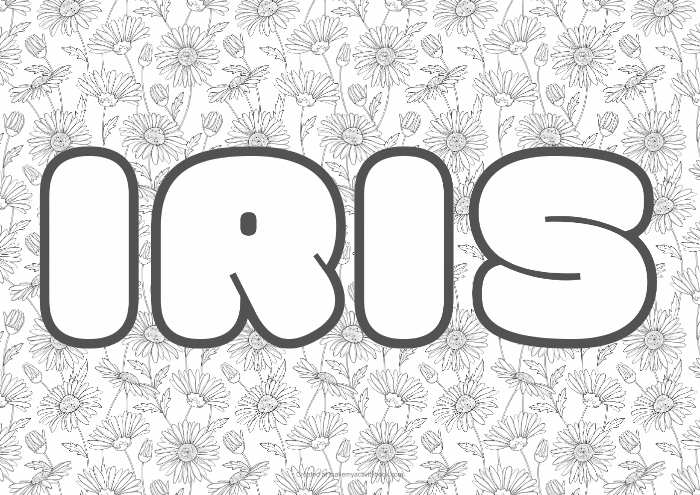 Iris flowers colouring sheet