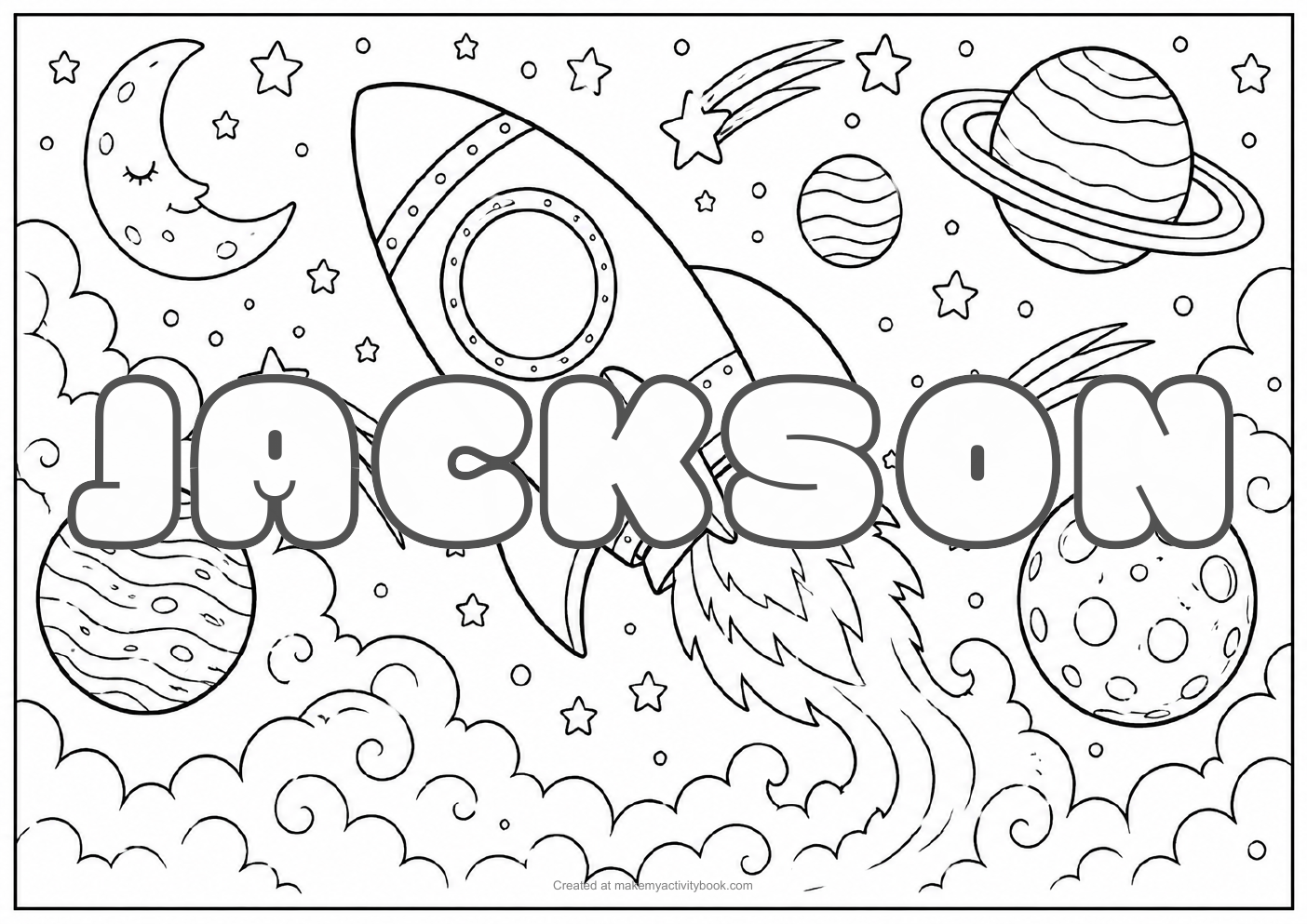 Jackson space colouring sheet