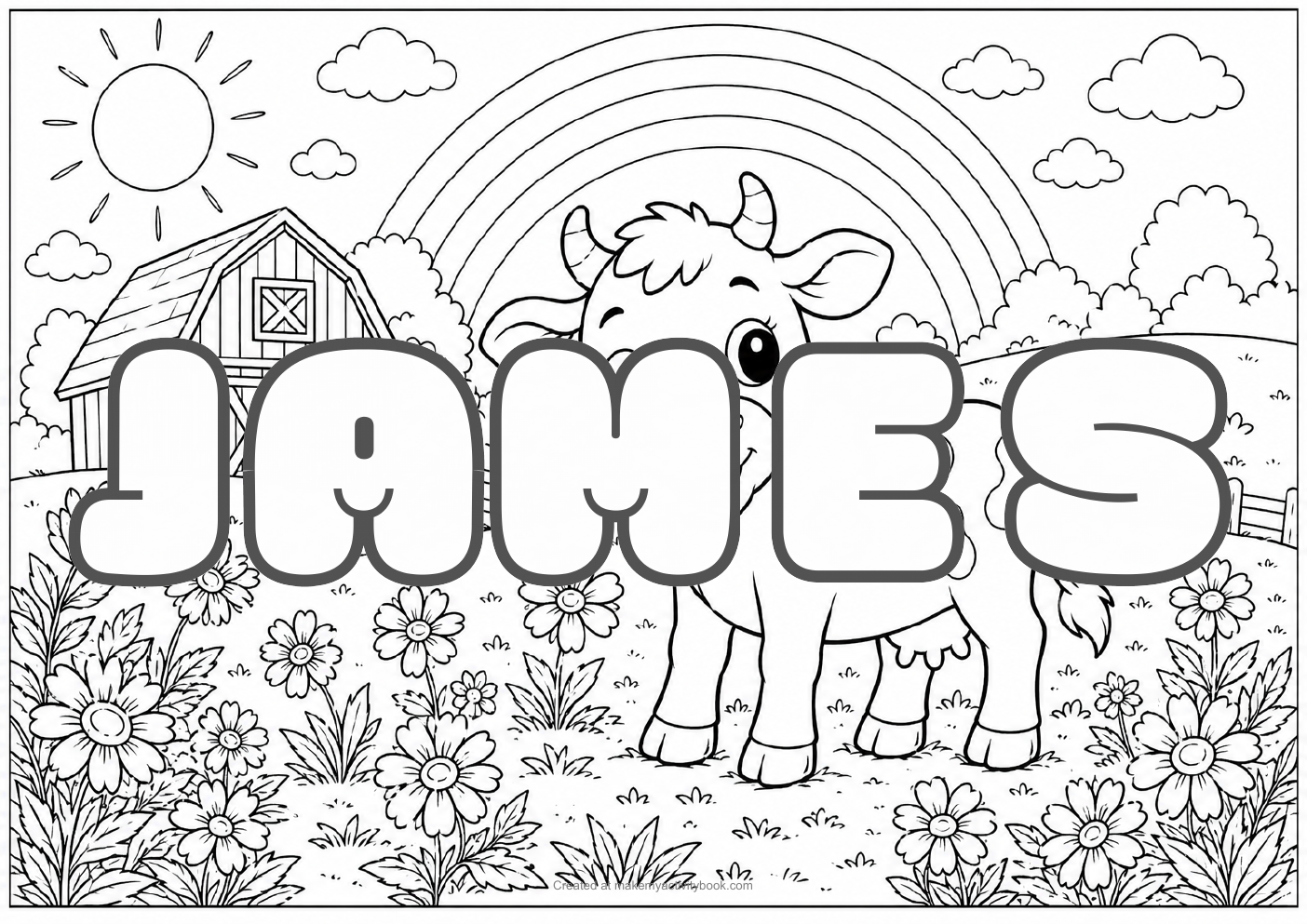 James farm colouring sheet