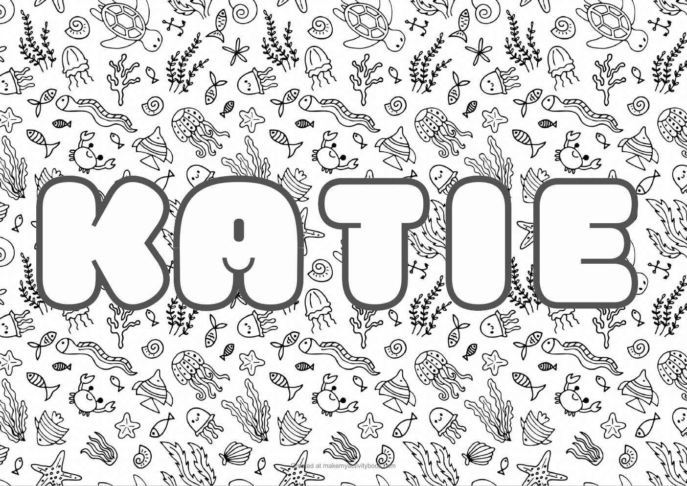 Katie sea colouring sheet