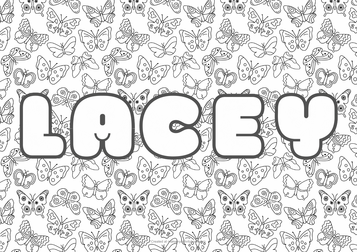 Lacey butterflies colouring sheet
