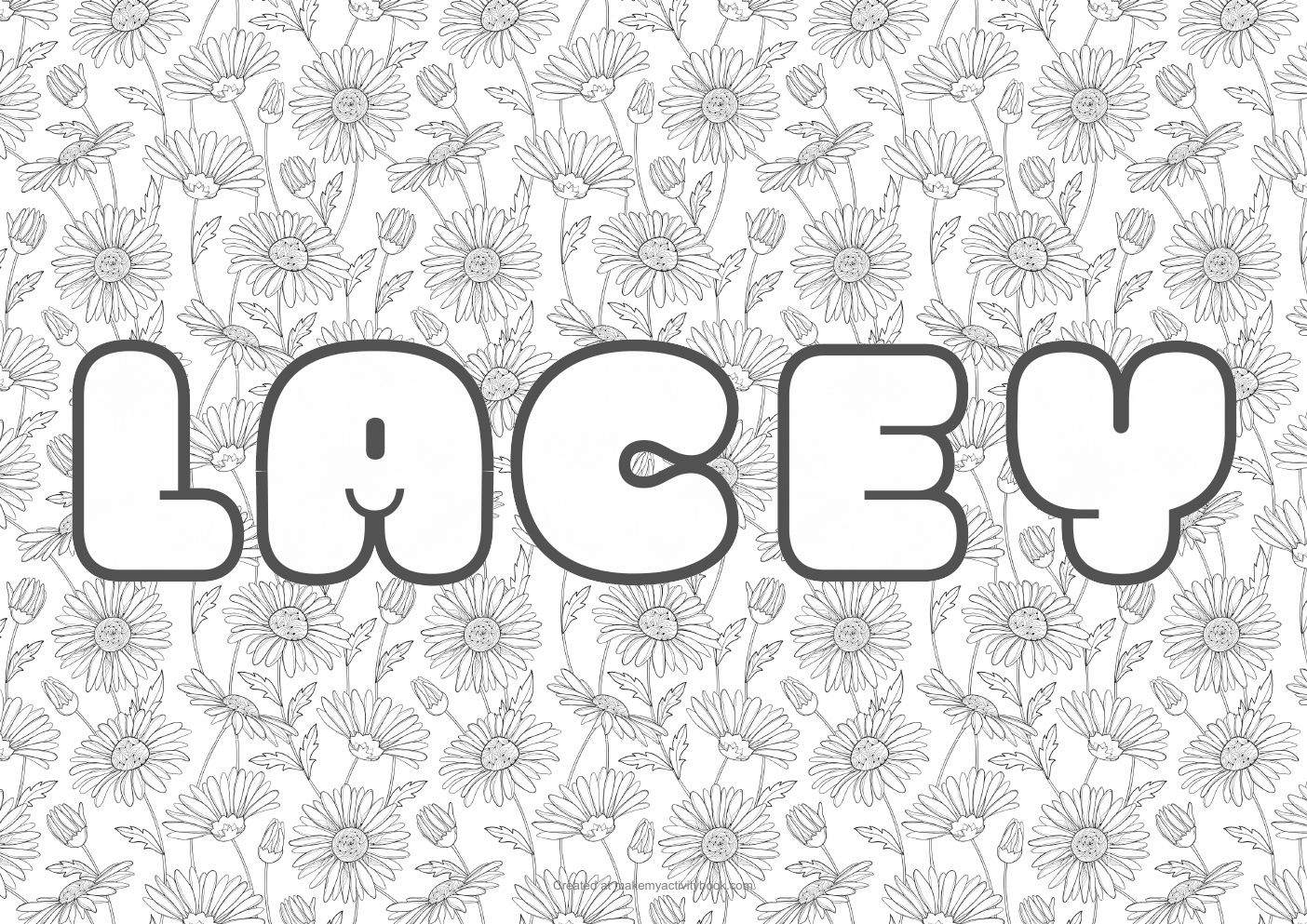 Lacey flowers colouring sheet