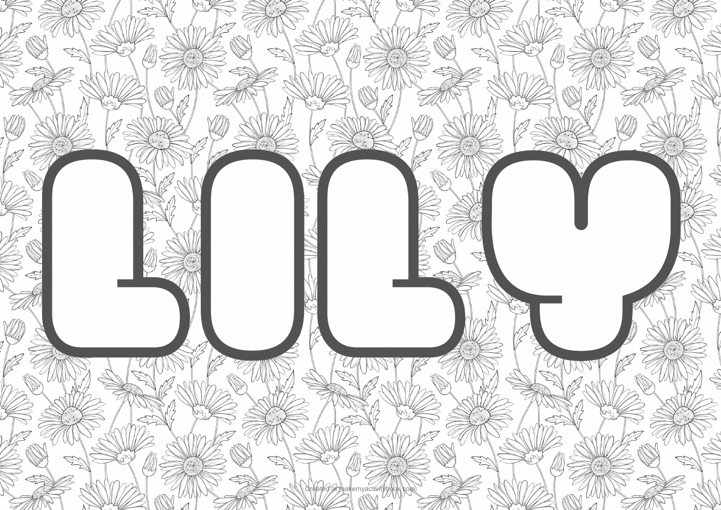 Lily flowers colouring sheet