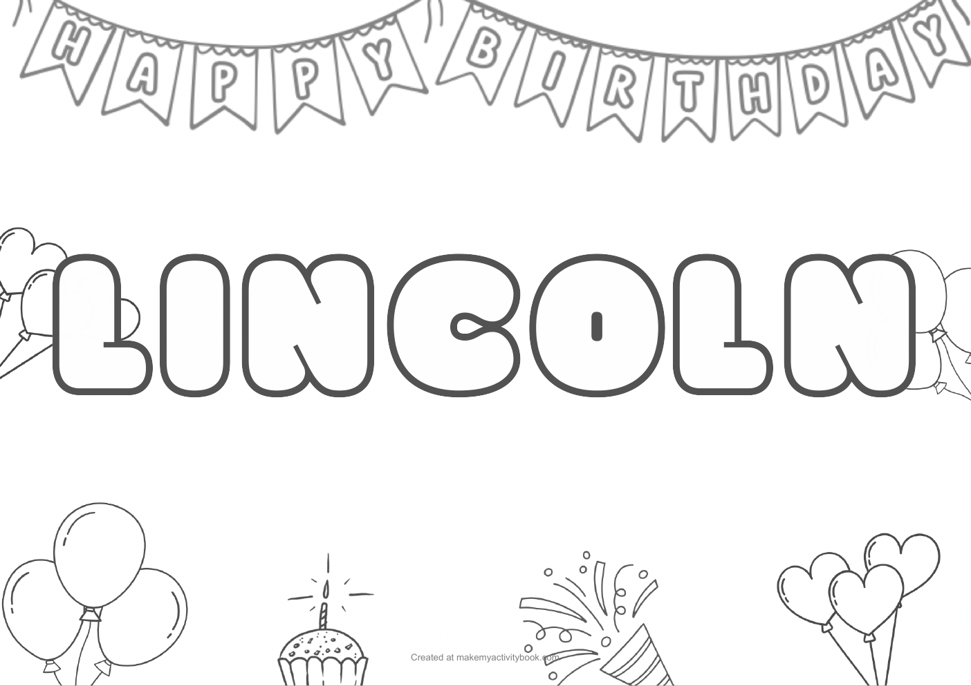 Lincoln birthday colouring sheet