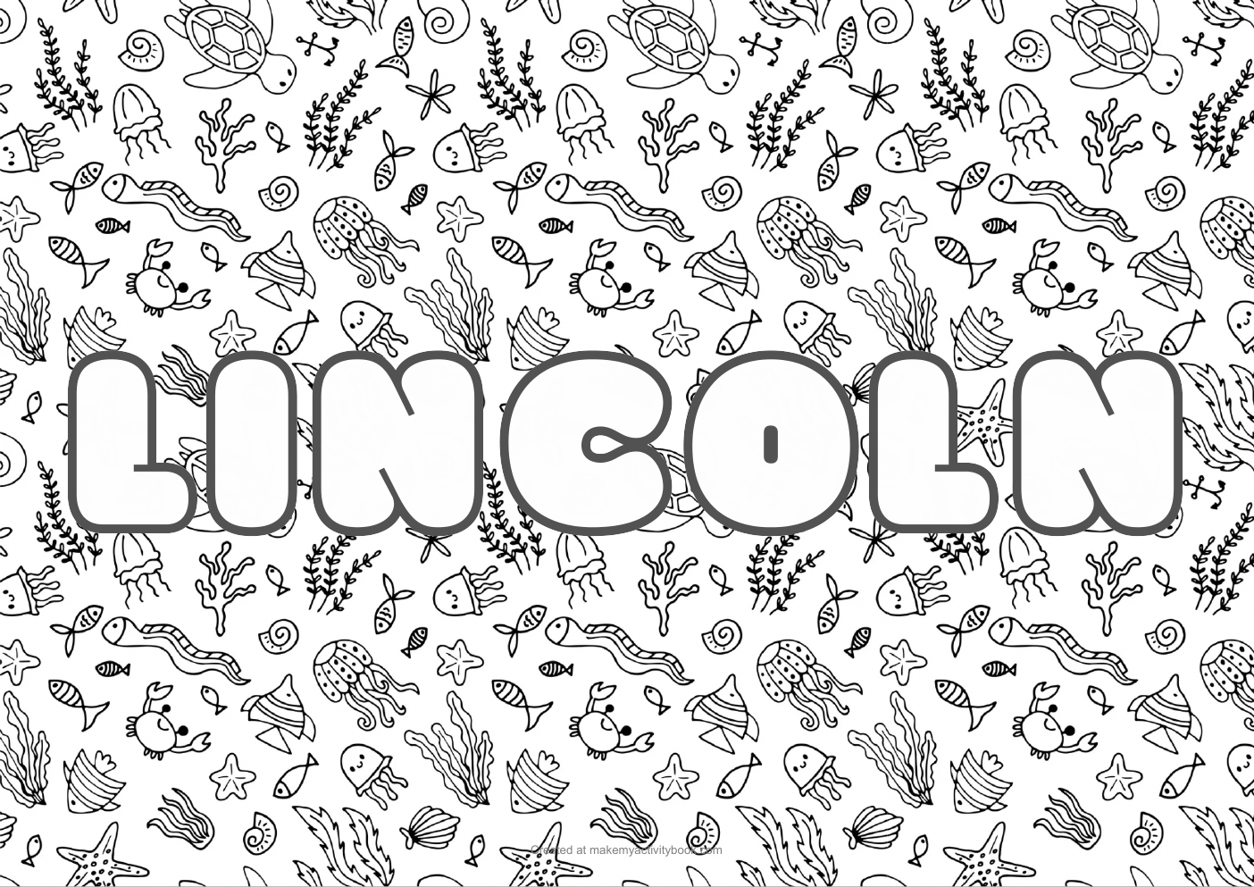 Lincoln sea colouring sheet