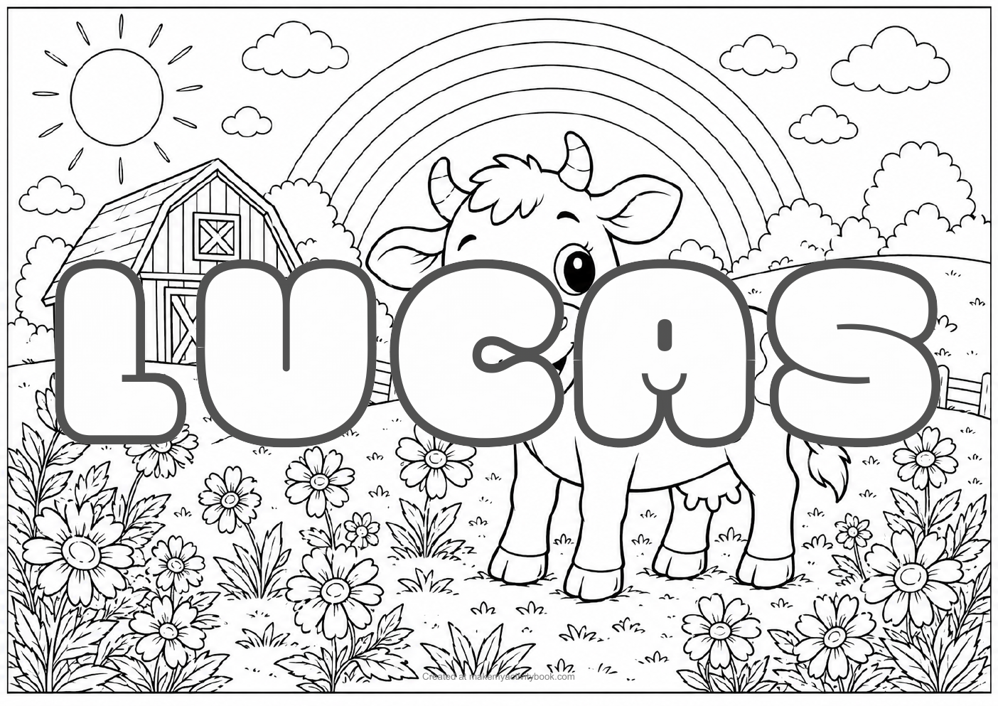 Lucas farm colouring sheet