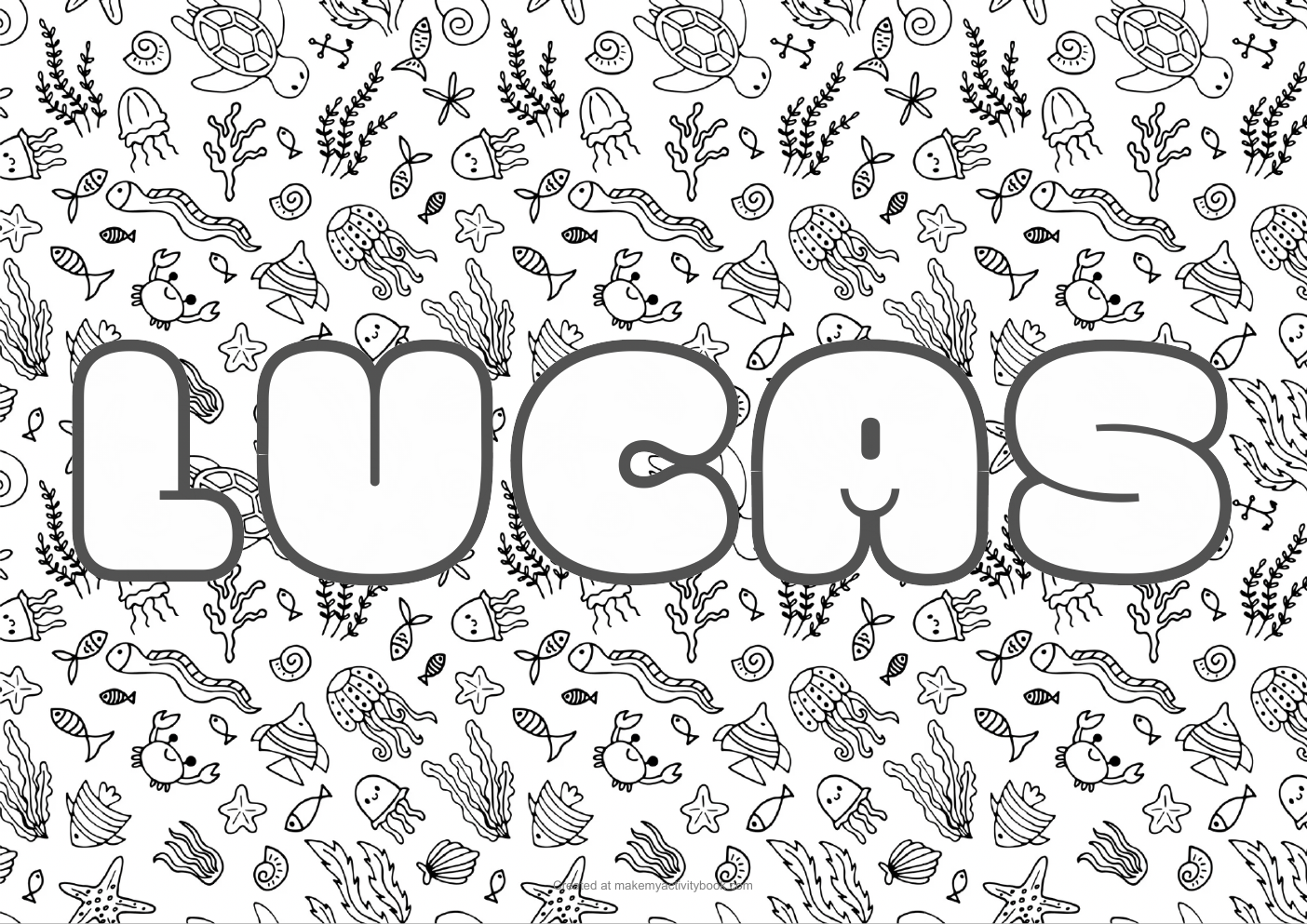 Lucas sea colouring sheet