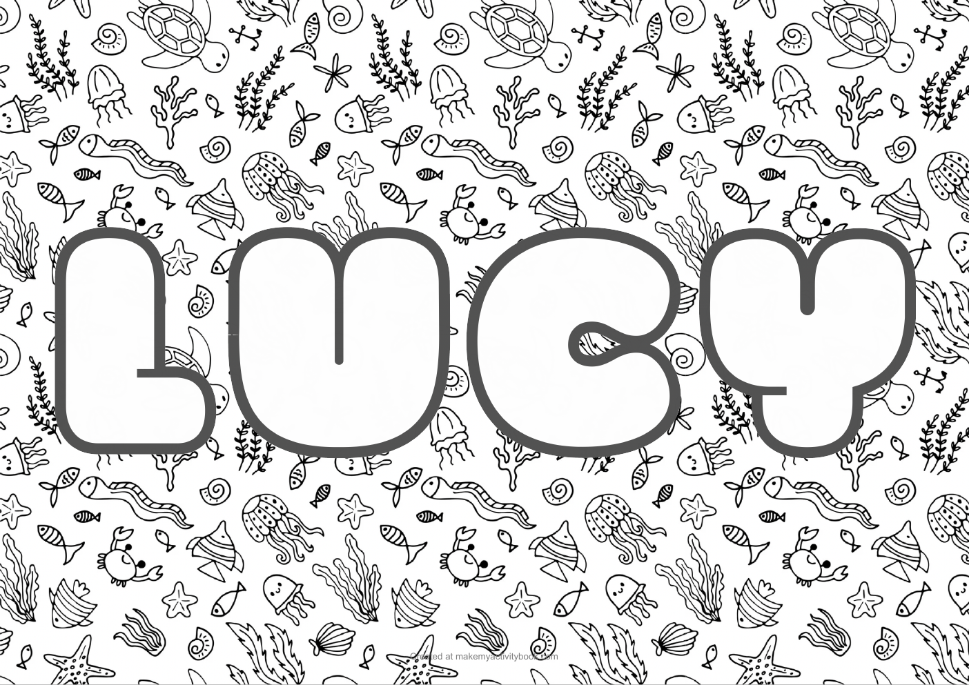 Lucy sea colouring sheet