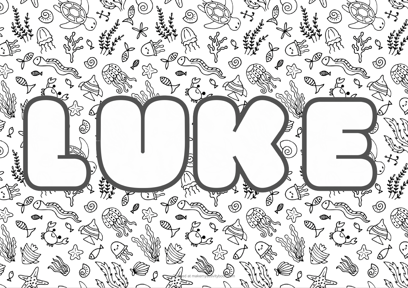 Luke sea colouring sheet