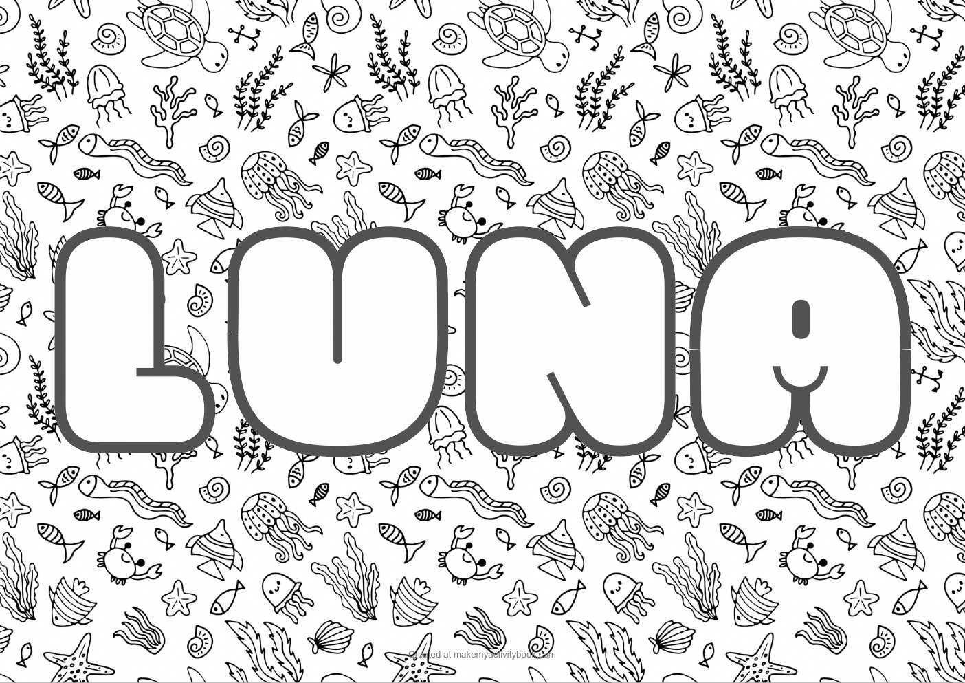 Luna sea colouring sheet