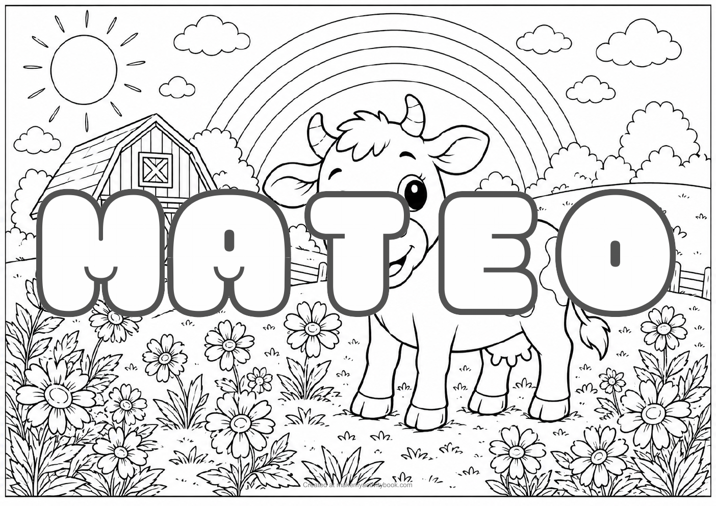 Mateo farm colouring sheet