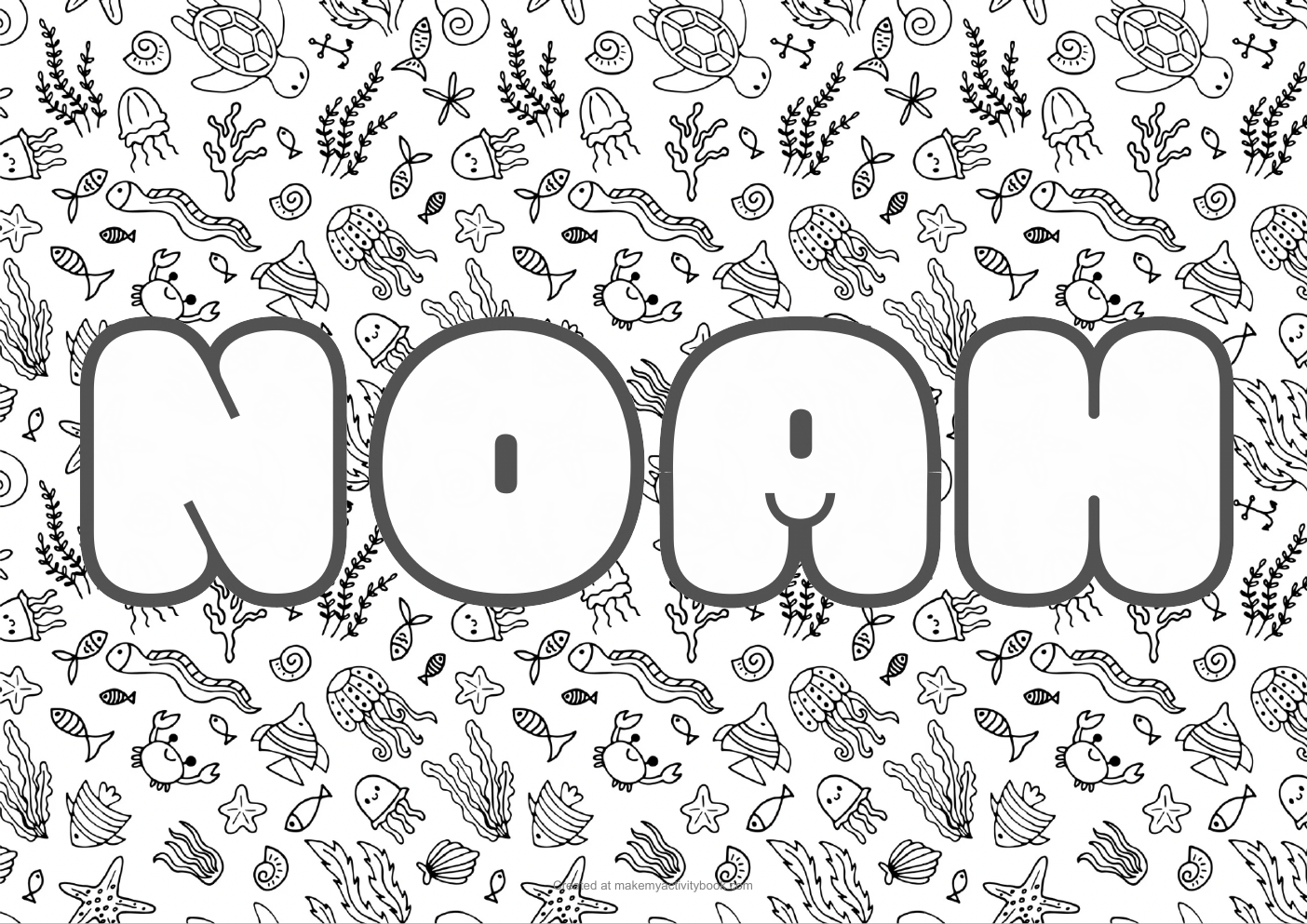 Noah sea colouring sheet