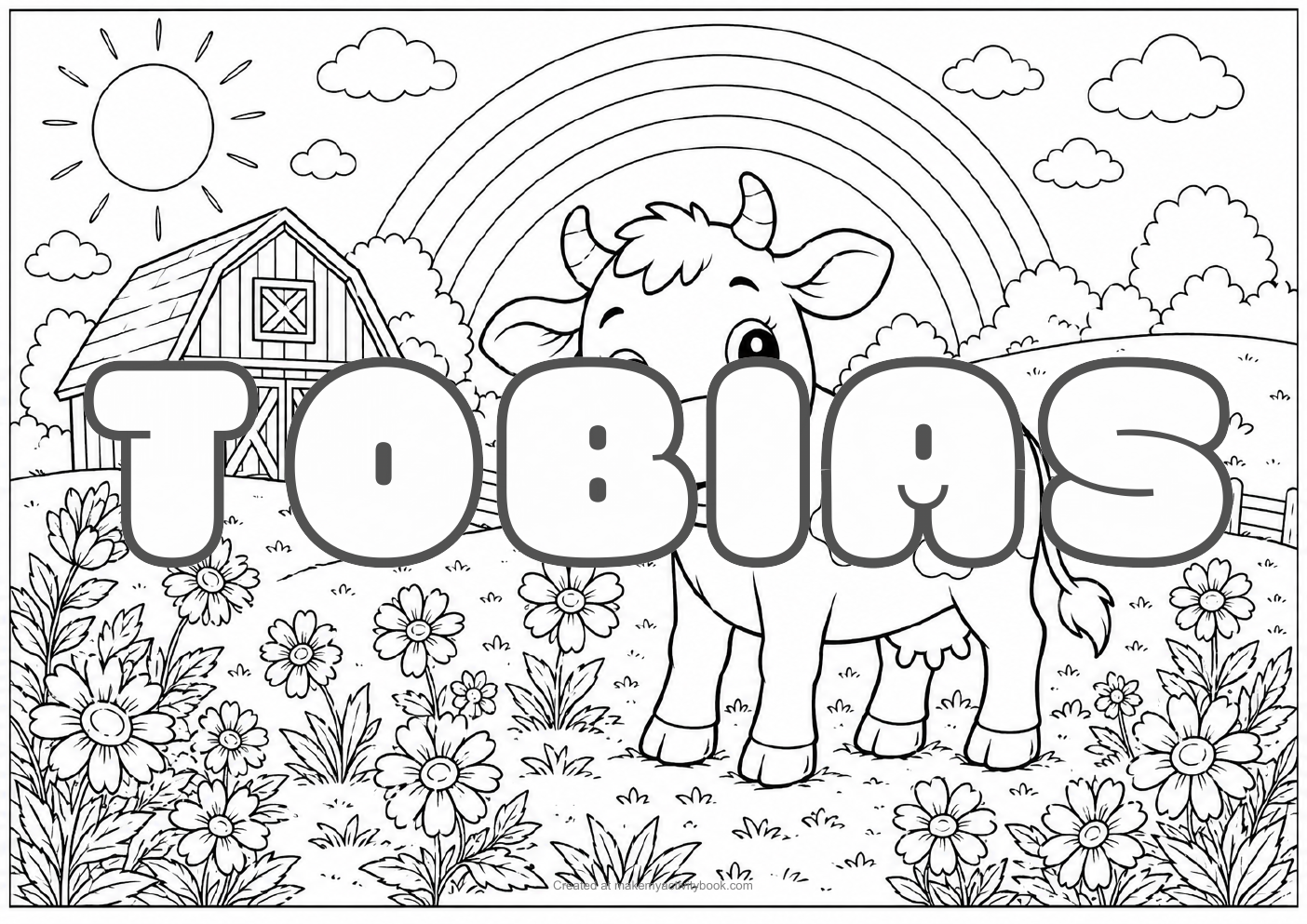 Tobias farm colouring sheet