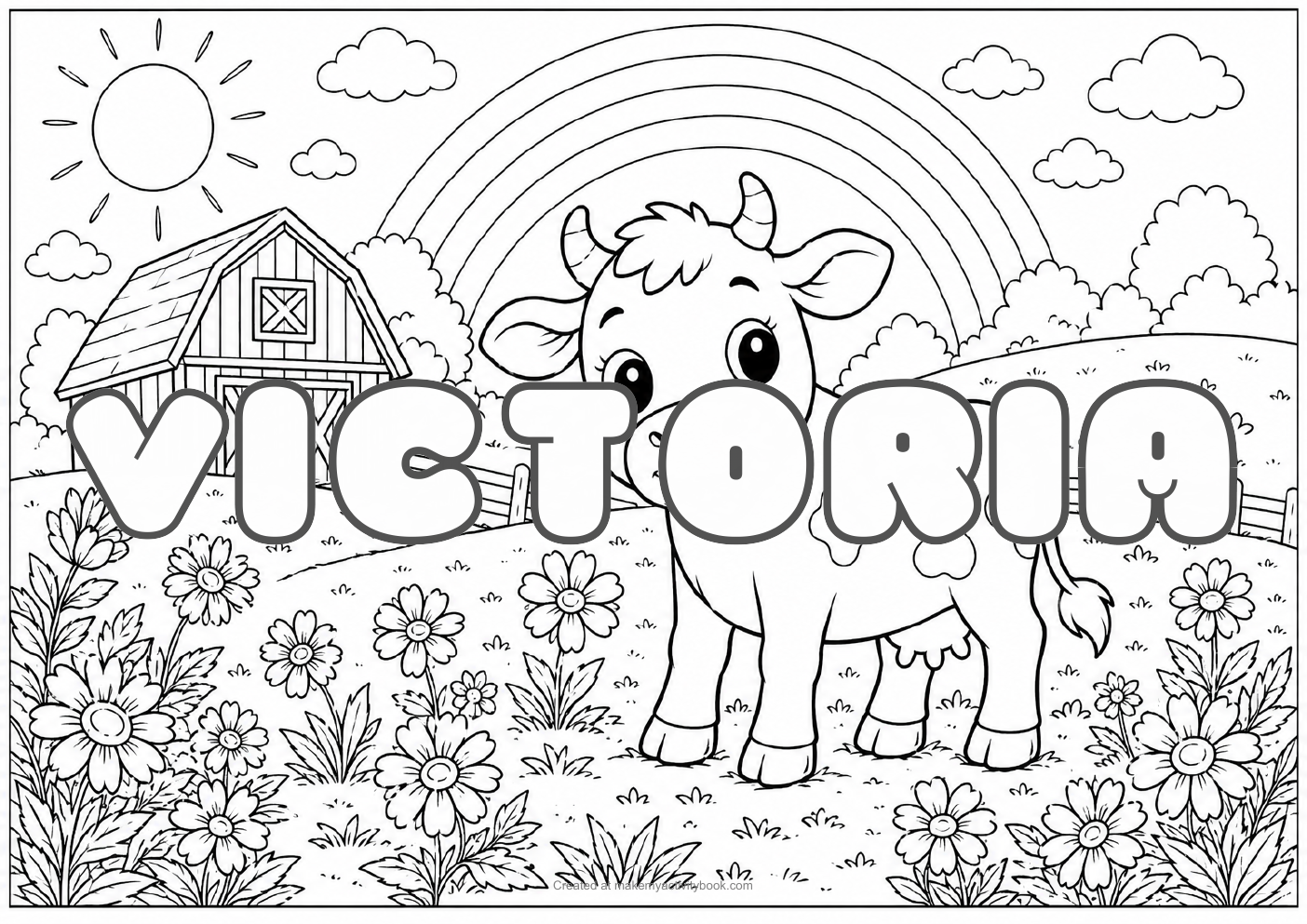 Victoria farm colouring sheet