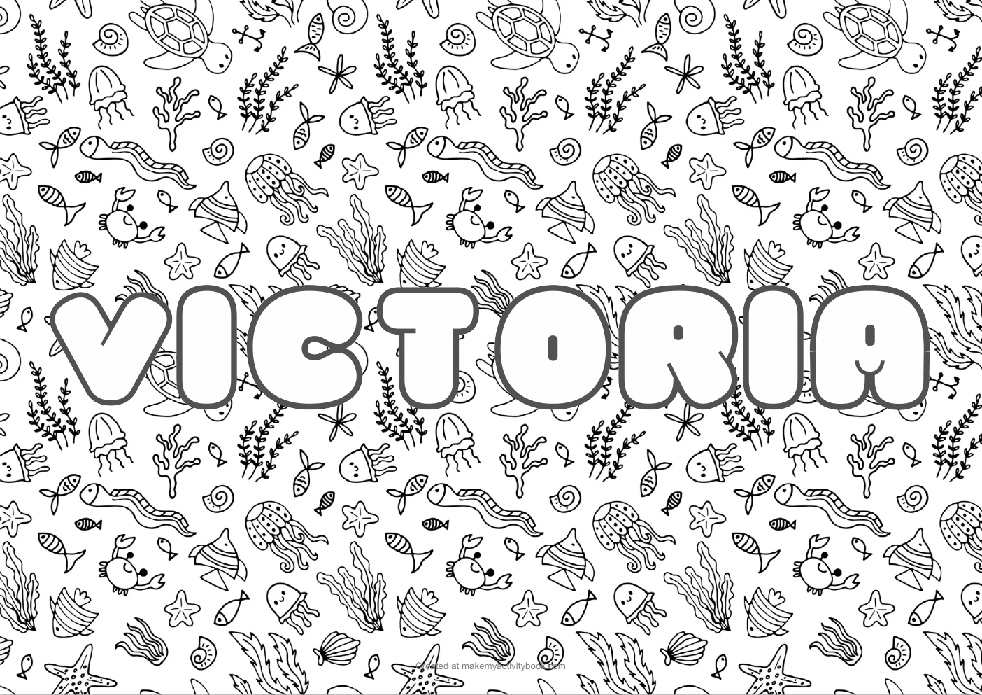 Victoria sea colouring sheet