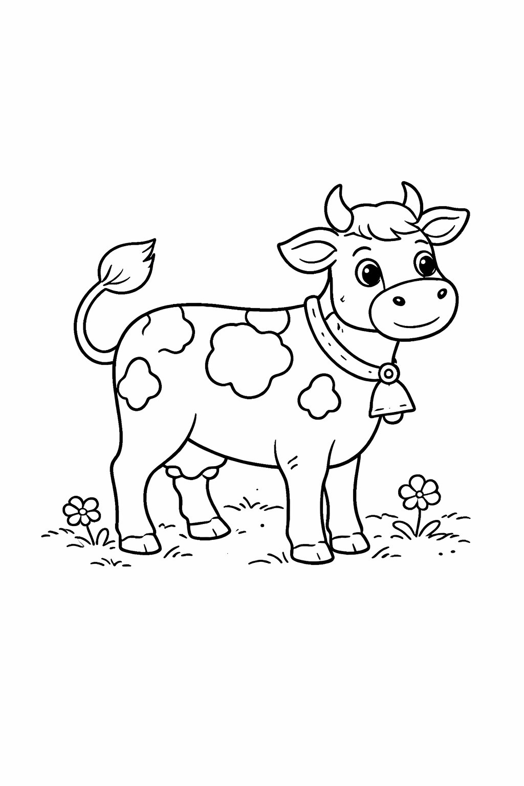 Farm Cow colouring sheet — printable PDF