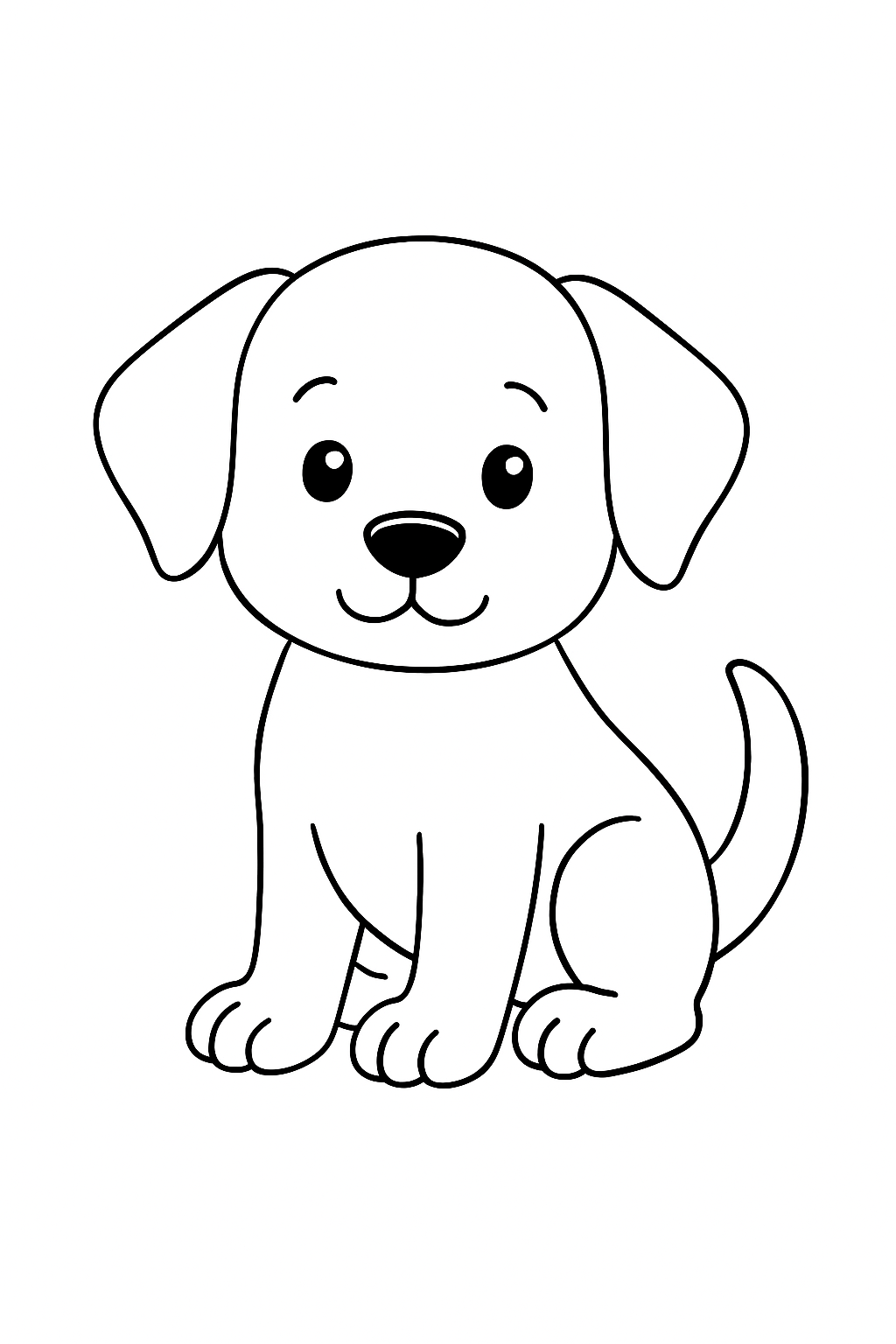 Farm dog colouring sheet — printable PDF