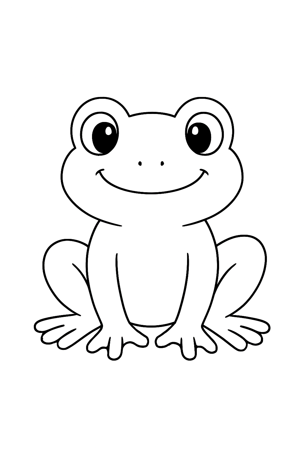 Frog colouring sheet — printable PDF