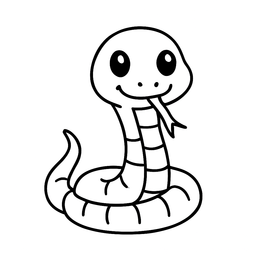 Snake colouring sheet — printable PDF