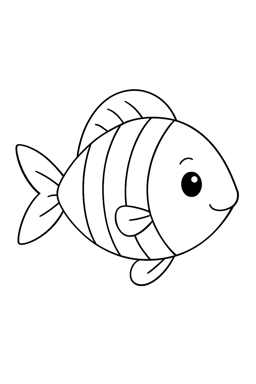 Fish colouring sheet — printable PDF