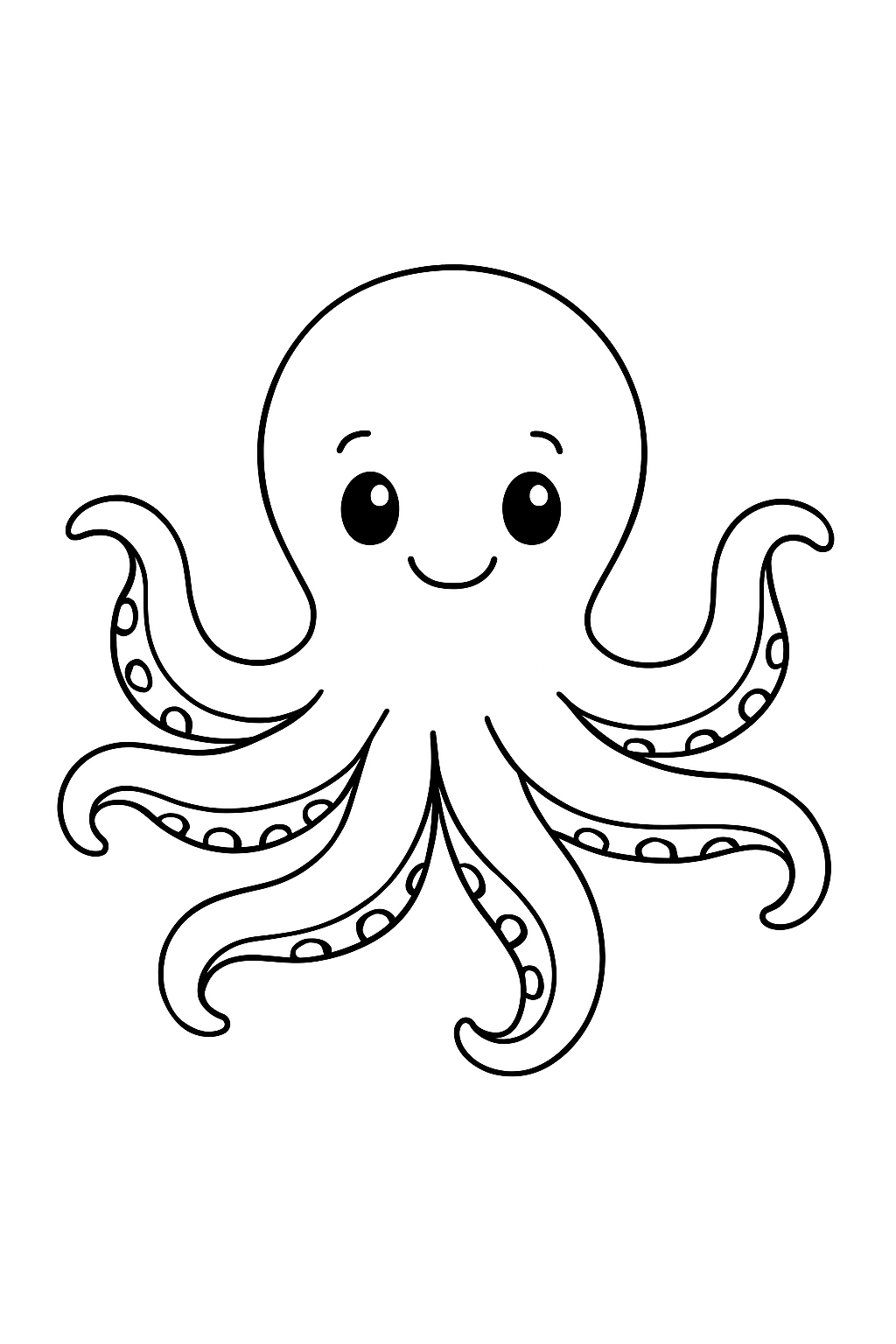 Octopus colouring sheet — printable PDF