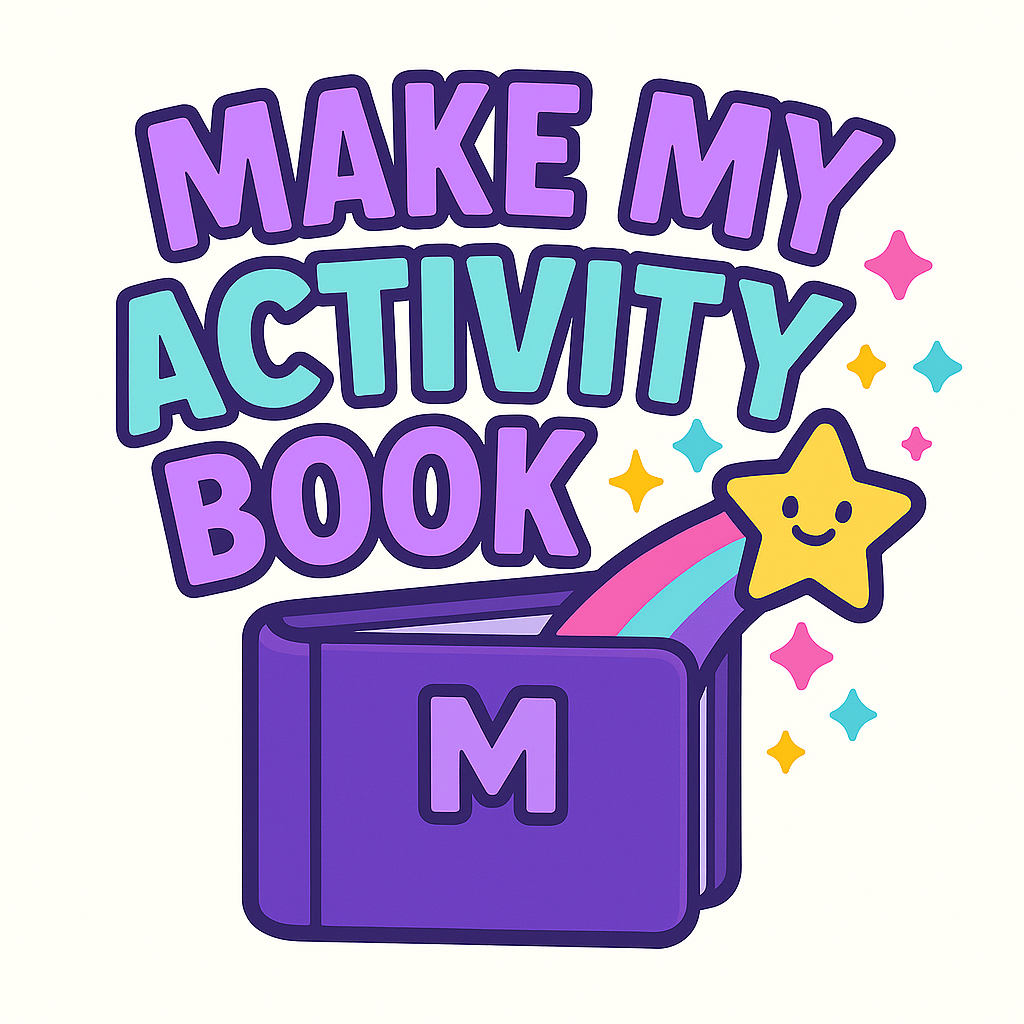 Custom personalized activity book with child's name printed and shipped