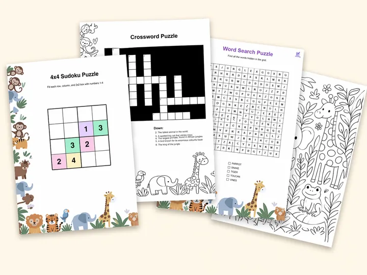 Jungle Adventure activity pack
