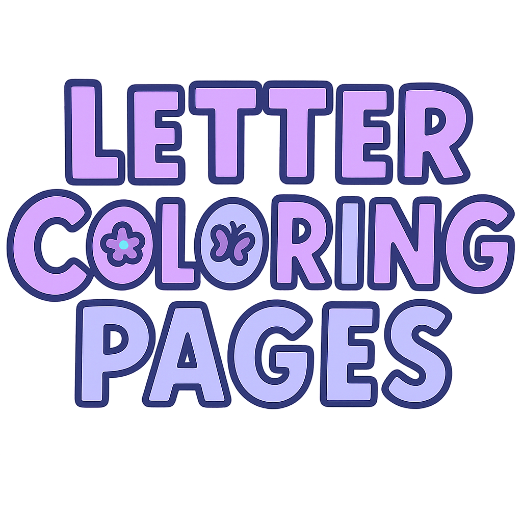Printable decorative letter coloring pages with custom names for kids