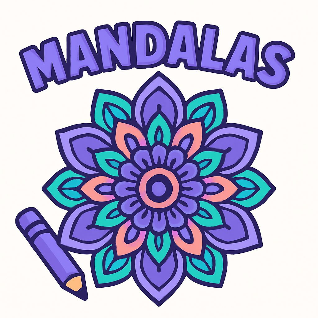 Printable mandala coloring pages for kids - relaxing geometric patterns